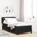 Maison Exclusive - Boxspring avec matelas et tête de lit, noir, 90 x 190 cm, velours