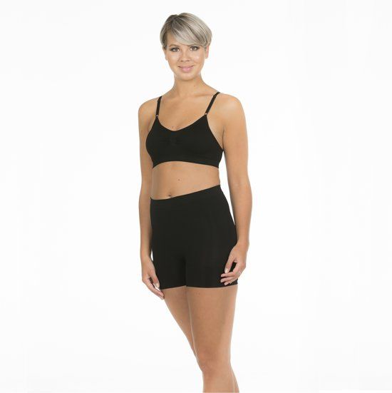 Magic Bodyfashion Comfort Bra with Spaghetti Straps - Black - L