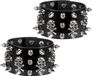 Boland Punker/biker armband - 2x - met spikes - zwart - pour adultes