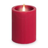 Idena 50158 - LED-kaars ca. 11 x 7,5 cm, Echte waskaars met flikkerend licht, kleur willekeurig, werkt op batterijen, 6 uur timer, als feestdecoratie, kerstdecoratie, voor bruiloften