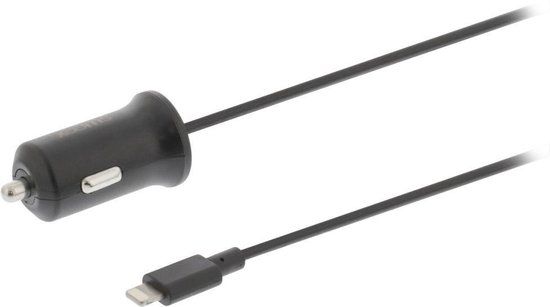 Sweex Autolader 2.4 A Apple - Zwart