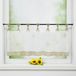 Goodivery Rideaux Voile Courts Élégants avec Passants et Broderie Papillon - Blanc, 45x90 cm