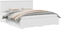 vidaXL Bedframe met lade en hoofdeinde Wit 180 x 200 cm Bewerkt hout