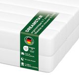 DREAMSTAR Simple Flex Duo matras met 7 zones, 90 x 190 cm, H2 en H3, ergonomische koudschuimmatras, hypoallergeen, antibacterieel, afneembare en wasbare overtrek, Oeko-Tex®-gecertificeerd, 17 cm