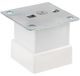 Solidchoice - Set de 4 pieds de meuble réglables blanc, 50mm