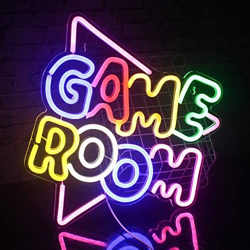 SIGNSHIP Game Room - Neonbord - LED Neonlamp - USB - Kleurrijke Letters - Acryl - Wanddecoratie - Cadeau