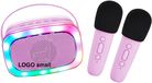 Lalarma Set de karaoké - Bluetooth 2 microphones et haut-parleur - Lilas