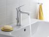 Duravit D-Code ééngreeps wastafelmengkraan M, met trekstang FreshStart, MinusFlow chroom hgl, DC1023001010