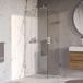 Brauer Tapo Creative rechthoekige douchecabine 2 delig 100x80 chroom