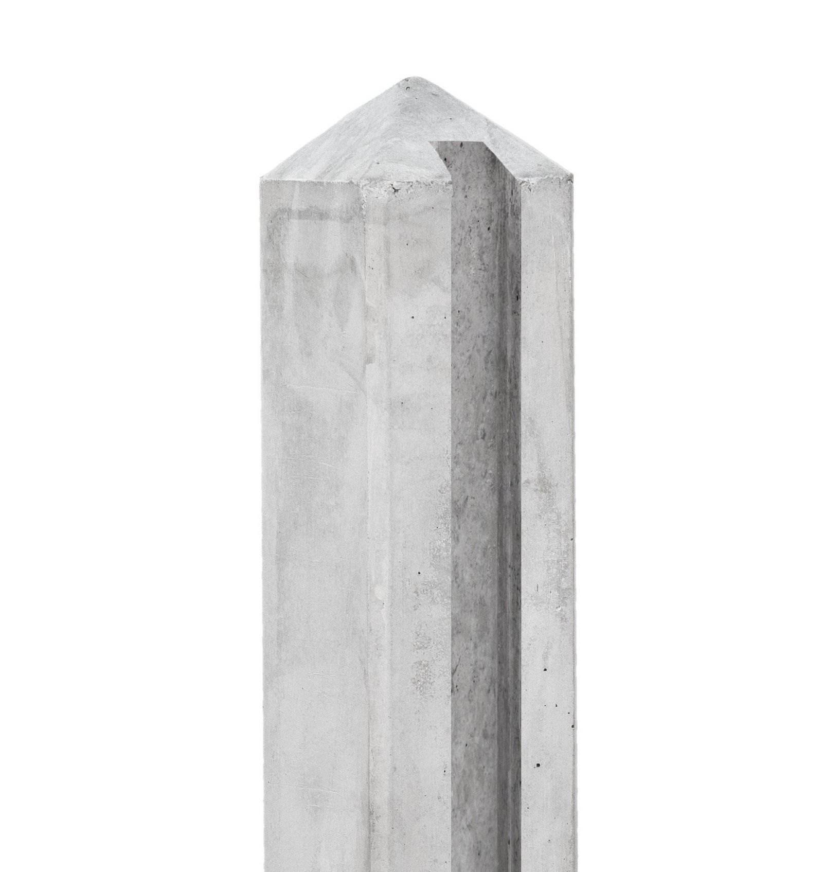 Tuindeco Berton-sleufpaal wit/grijs 11,5x11,5x277 cm tussenmodel