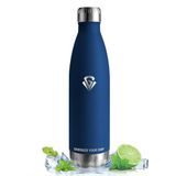 Vikastar Thermosfles, 0,75 l, BPA-vrij, lekvrij, 750 ml, roestvrij staal, thermosfles voor camping, fitnessstudio, fietsen, donkerblauw