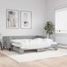 Maison Exclusive Lit gigogne extensible avec matelas, gris clair, 90x190 cm, tissu