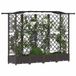 vidaXL Verhoogde plantenbak met klimrek en dak, bruin, 203,5 x 40 x 123 cm, PP