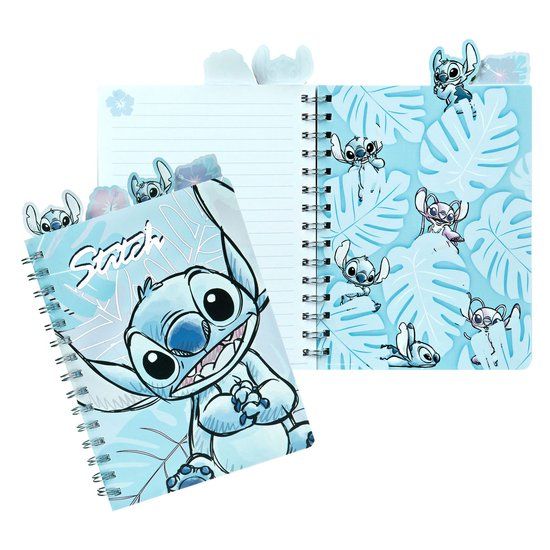 Disney Spiraal Notitieboek - A5 - Stitch - Blauw