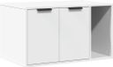 vidaXL Kattenbakkast - 80x50x45 cm - bewerkt hout - wit