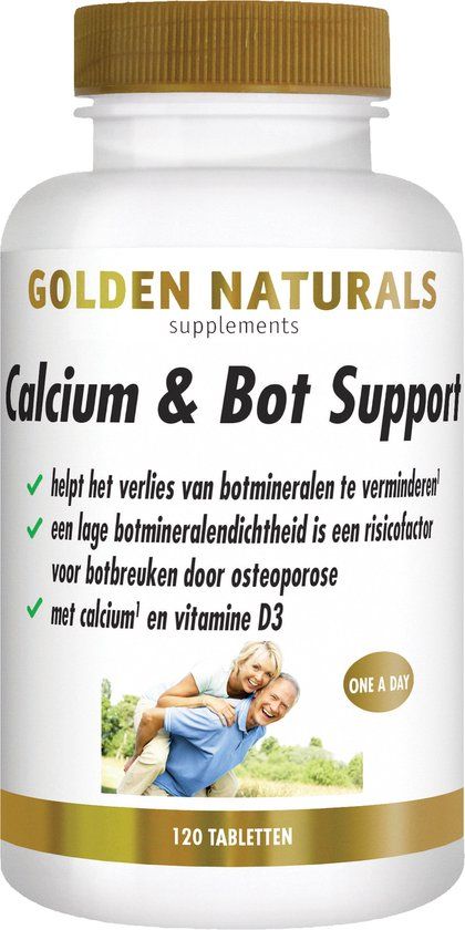 Golden Naturals Calcium & Bot Support - 120 tabletten