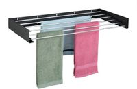 Merkloos Relaxdays Wanddroogrek Inklapbaar Zwart 15 x 100 x 50 cm