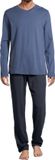 Schiesser Heren pyjama Night & Home donkerblauw katoen maat XL