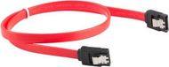 Lanberg SATA Data II Cable for HDD SSD 3Gb/s F/F Metal Clips 0.50 m Red