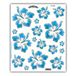 Hawaiian Flowers Blue M Sticker Set
