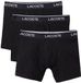 Lacoste Heren Boxershorts Met Lange Pijp Boxer Briefs 3-Pack Zwart - Maat M