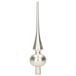 Decoris Kerst piek - zilver - 26 cm - glas - mat