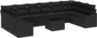 vidaXL Banc de jardin noir poly rotin