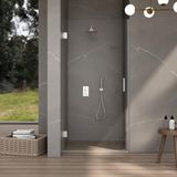 FortiFura Galeria Douchedeur - 70x200cm - Helder Veiligheidsglas - Geborsteld RVS