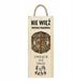 Bimberek Boîte à bouteilles en bois 'NIE WIĘŹ PRAGNIENIA' 26cm Imprimé