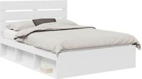 vidaXL Bedframe met hoofdeinde Wit 150 x 200 cm Massief grenenhout