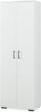 en.casa Opbergkast Chalvefted met 2 deuren bezemplank 175x60x35 cm wit