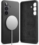 Ringke Silicone Magnetic Hoesje Geschikt voor Samsung Galaxy S26 Plus | Compatibel met MagSafe / Qi2 | Back Cover met Magneet | Zacht Siliconen | Slank Design | Zwart