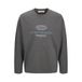 JACK & JONES CORE t-shirt à manches longues coupe décontractée avec imprimé - anthracite