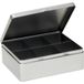 Merkloos / Sans marque Theedoos - zilverkleurig - aluminium/metaal - 20,3 x 15,7 x 7 cm - 6 vakken - Theezakjes bewaarblik