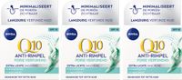 NIVEA Q10 Dagcrème Anti-Rimpel Extra Licht SPF 15 - 3 x 50 ml - Voordeelverpakking