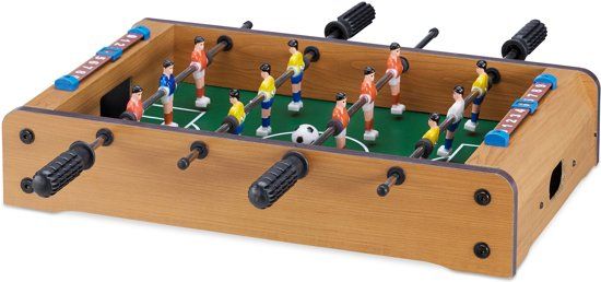 Relaxdays Tafelvoetbaltafel - Voetbalspel Tafelmodel - Voetbaltafel Kinderen - Kickertafel