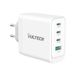 VulTech CC100-3C1A universele oplader notebook smartphone tablet 100W GaN USB + 3x Type-C/USB-C PD3.0 QC3.0 PPS wit - compact formaat