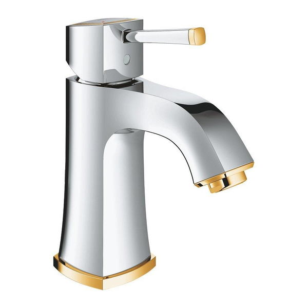 GROHE Grandera wastafelmengkraan gladde body chroom/goud 24370ig0