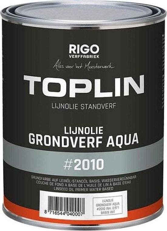 Aquamarijn Toplin grondverf aqua binnen 1 liter 1 liter - wit