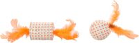 Speelgoed Flamingo Speelgoed Texo Bal + Roller Oranje 17x4x4cm