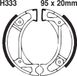 EBC Remblokken 95x20 mm met veren, type H333G, met groeven