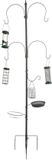 Relaxdays Voederstation vogels - 6 in 1 - metaal - zwart