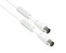 Alcasa S-PAK03 coax-kabel 3 m F Wit