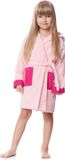 Ladeheid Kinderen Badjas met Capuchon - Wasmachine bestendig - Katoen - Badstof - LA-LA40-103-DG - Hellrosa/Fuchsia (P15/M12) - 122-128