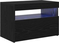 vidaXL TV-kast 60 x 35 x 40 cm zwart eiken bewerkt hout