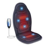 Snailax Massagestoelkussen, massagekussen met warmte en trillingen voor rug en nek, rugmassageapparaat voor ontspanning thuis en op kantoor, cadeaus voor mannen en vrouwen