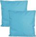 Anna's collection Coussins d'extérieur ou de jardin - 2x - bleu clair - 60 x 60 cm - intérieur/extérieur - coussins de siège pour banc de jardin