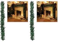 Merkloos / Sans marque Koopman International Dennenslinger - 2x - groen - 270 x 25 cm - dennen guirlande - kerstversiering