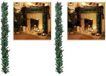 Merkloos / Sans marque Koopman International Dennenslinger - 2x - groen - 270 x 25 cm - dennen guirlande - kerstversiering