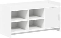 vidaXL Schoenenkast met opslag Wit 100 x 39,5 x 51 cm Bewerkt hout